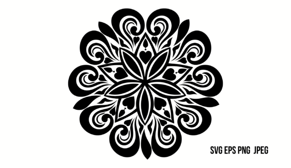Black Art Nouveau Blossom: A Luxurious Graphic Design Asset for Sophisticated Branding and Illustrations