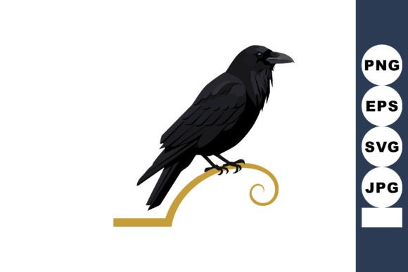 Black Raven Perched on Ornamental Golden: A Designer’s Review for Branding and Visual Projects