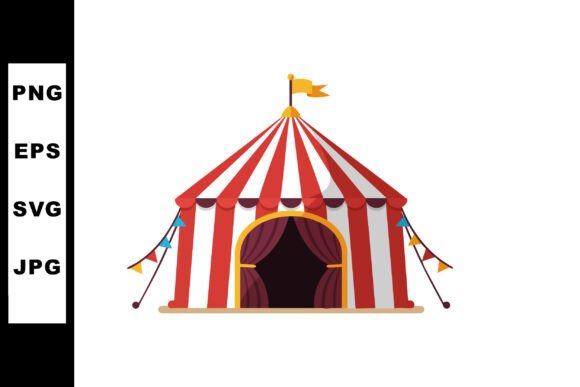 Circus Tent Graphics for Festive Illustrations Projects