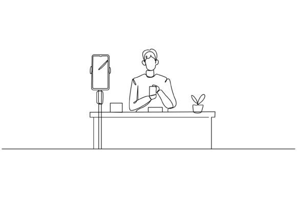 Continuous Line Design of a Male for Modern Graphic and Illustration Projects