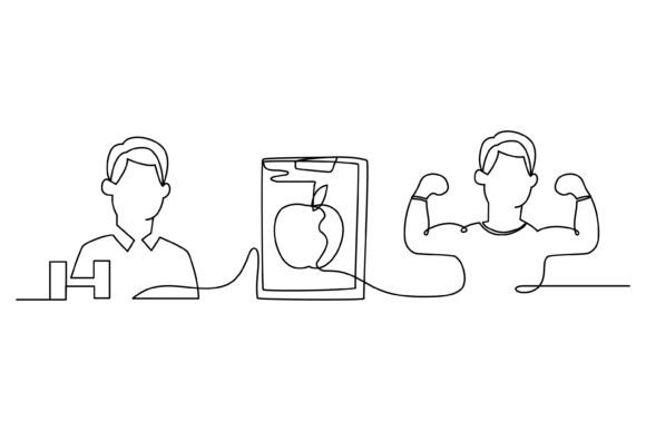 Continuous Line Design of Arm: A Clean, Modern Graphic for Branding and Illustration Use