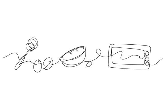 Continuous Line Design of Cake – A Minimalist Graphic for Modern Branding
