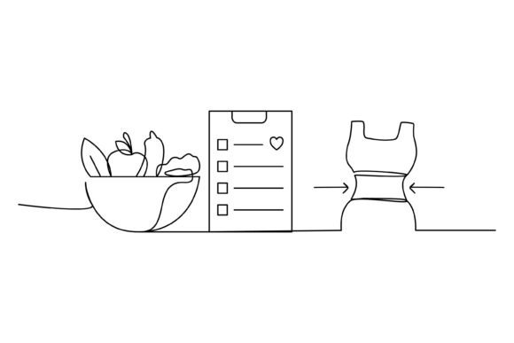 Continuous Line Design of Exercise: A Minimalist Graphic for Digital Sellers