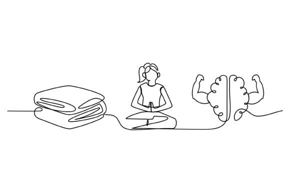 Continuous Line Design of Meditation – A Versatile Graphic for Thoughtful Branding