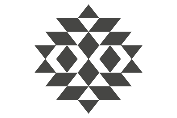 Ethic Geometric Motif: Black Shape Decor for Graphics & Illustrations