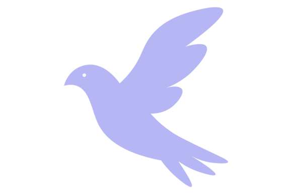Flying Winged Dove Silhouette in Decorative Folk Style – A Visual Review for Content Publishers