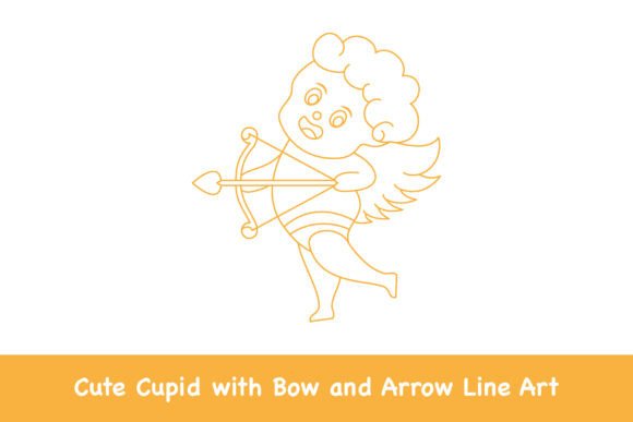 h1Cute Cupid with Bow and Arrow Line Art – A Versatile Graphic for Local Branding and Seasonal Packaging/h1
