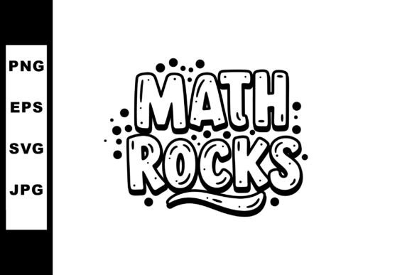 Math Rocks Typography Design with Bold L