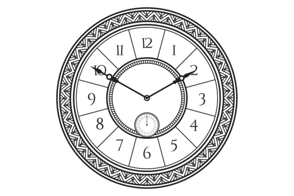 Minimalist Timepiece Graphic for Modern Design Projects