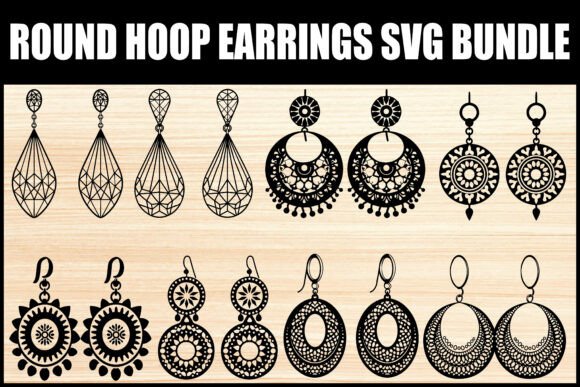 Round Hoop Earrings SVG Bundle – Elegant Graphics for Local Branding