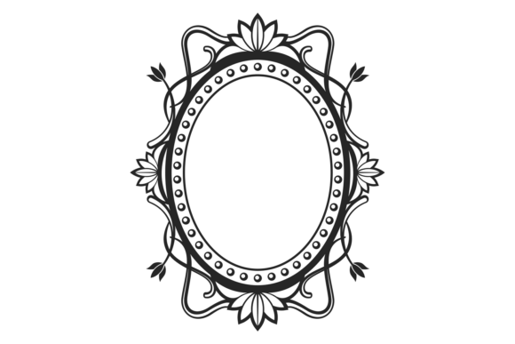 Royal Border Victorian Mirror Frame Graphics for Crafters & Etsy Sellers