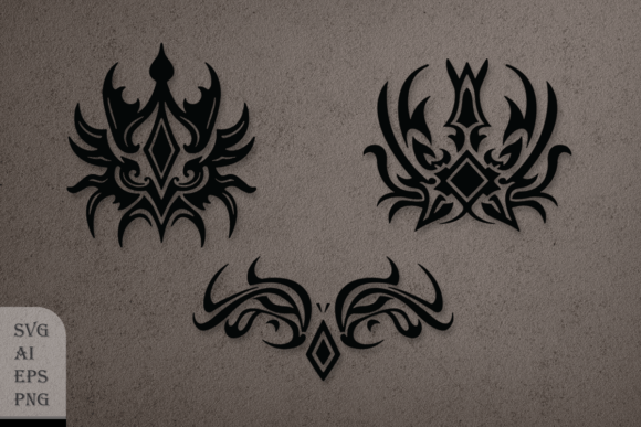 Tribal Tattoo Set: Bold Graphics for Local Branding