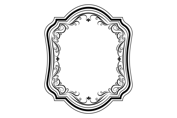 Vintage Filigree Frame: Ornate Elegance for Embroidery Projects